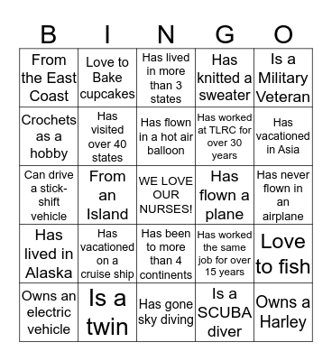 Get to Know Your Coworker! Bingo Card