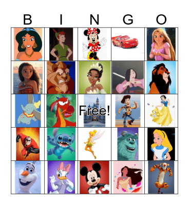 Undeniably Disney Bingo Card