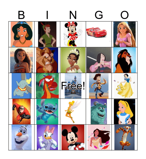 Undeniably Disney Bingo Card