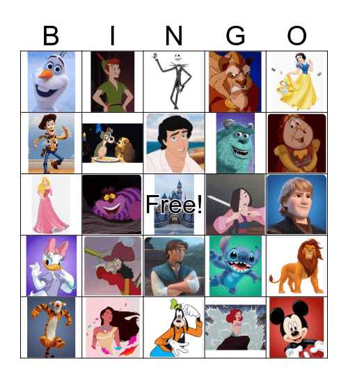 Undeniably Disney Bingo Card