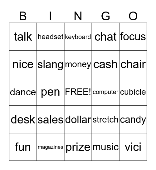 GENERAL SUBSCRIPTION SERVICES Bingo Card