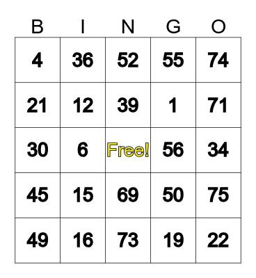 NENE'S BINGO CARD Bingo Card