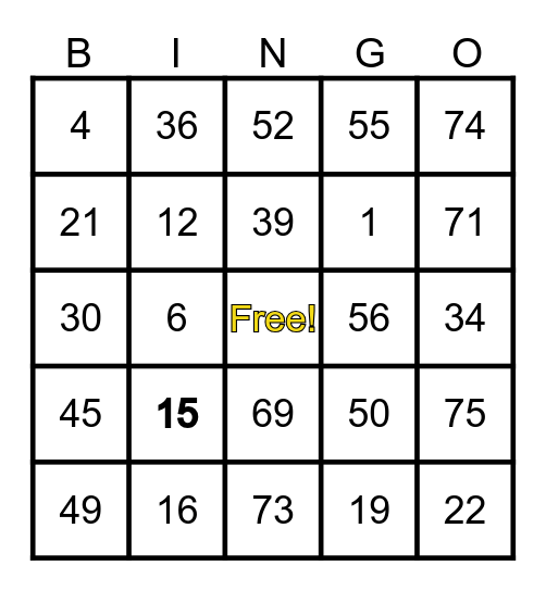 NENE'S BINGO CARD Bingo Card