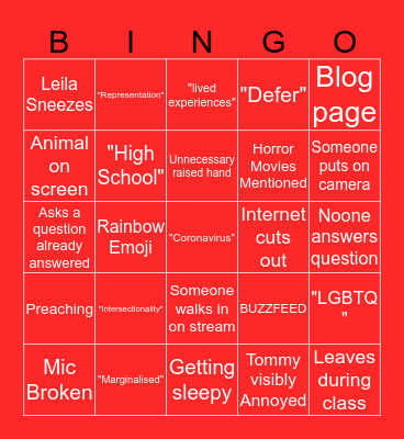 LG-BINGO-T Bingo Card