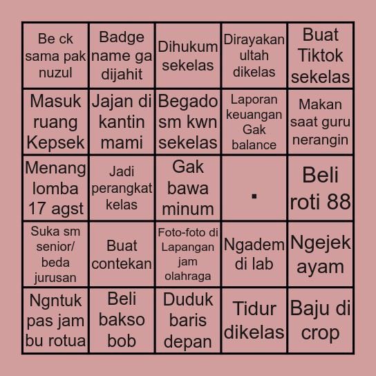 Bingo Card