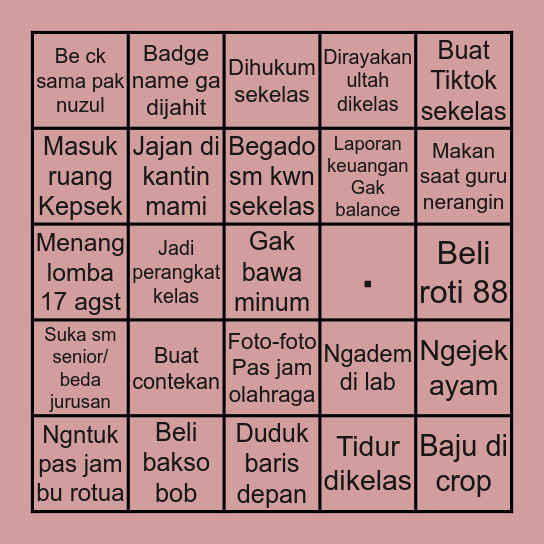 Bingo Card