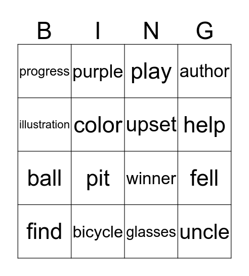 ball pit Bingo Card