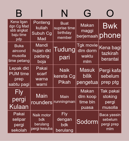 EX-BANATRIANS Bingo Card