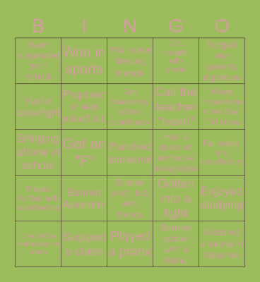 🇧🇩 BSB 🇧🇩 Bingo Card