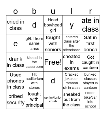 Bingo Card
