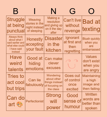 Feel free to use! Bingo Card
