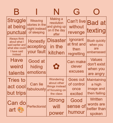 Feel free to use! Bingo Card