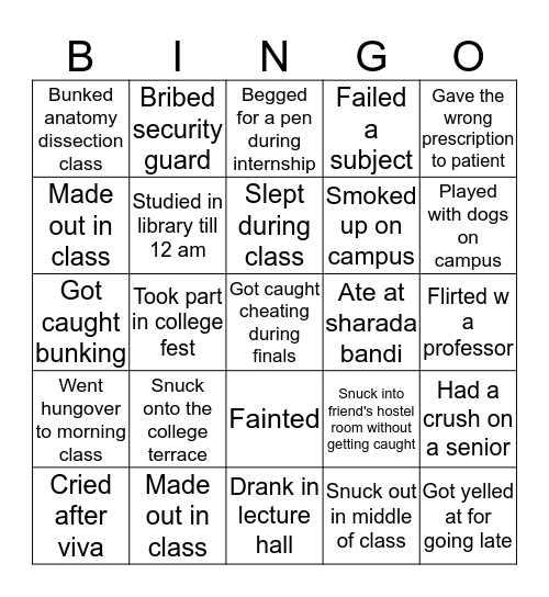 APOLLO Bingo Card