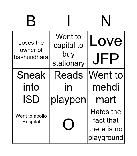 Bashundhara Bingo Card