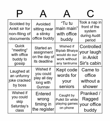 Lets's have some Lockdown fun with Office BINGO Card