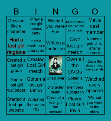 LOST GIRL BINGO Card