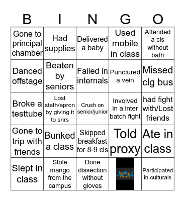 Rmc BINGO Card