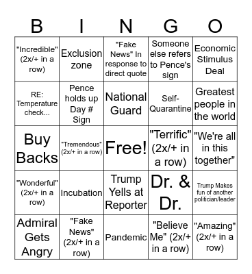 Quarantine Era Bingo Card