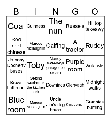 Irish bingo #6 Bingo Card
