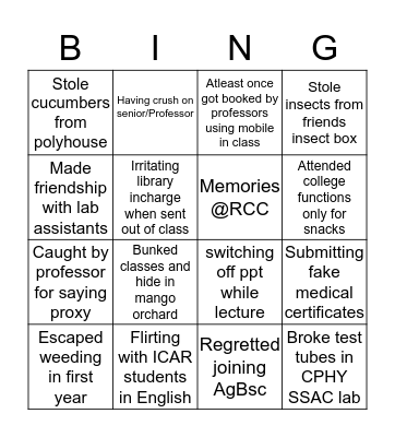 Jagital Agricos Bingo Card
