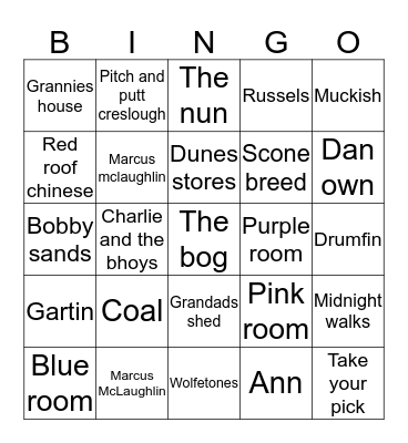 Irish bingo #9 Bingo Card