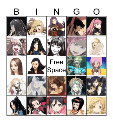 Favorite Character Bingo Card