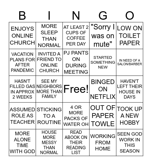 TEAMS BINGO Card