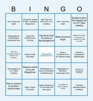 Pandemic Bingo Card