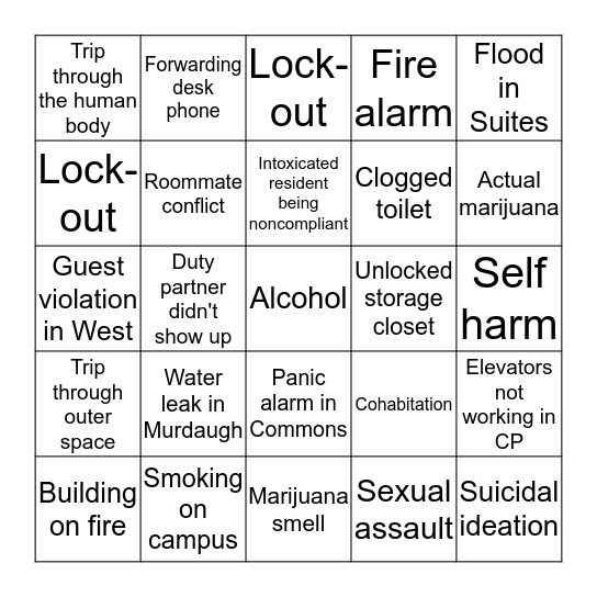 Who You Gonna Call (First)? Bingo Card