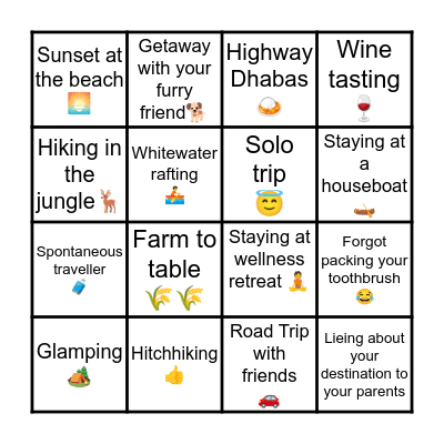 Don't forget to tag your friends! Bingo Card