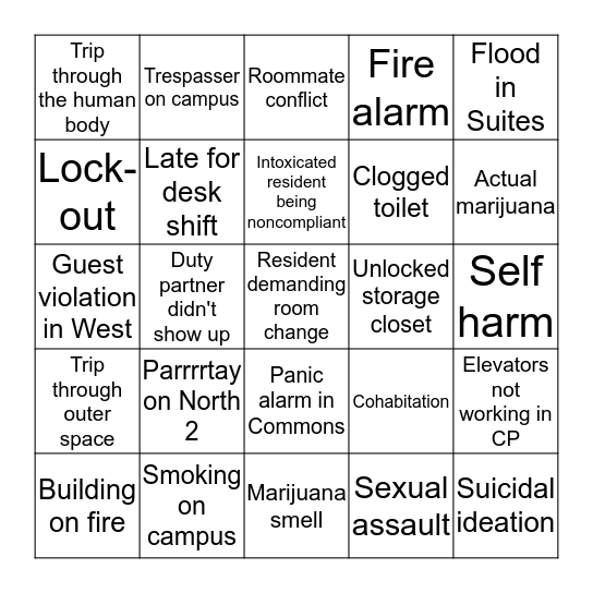 Who You Gonna Call (First)? Bingo Card