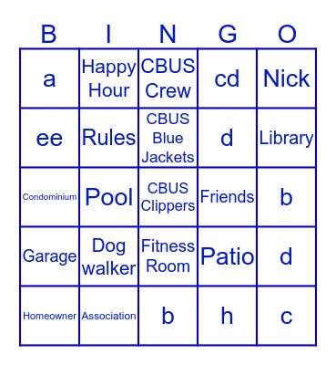 bingo Card