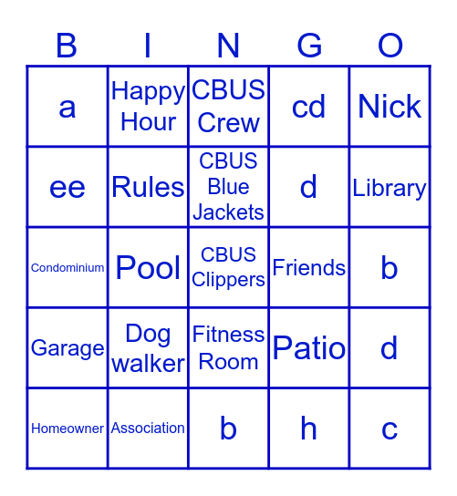 bingo Card