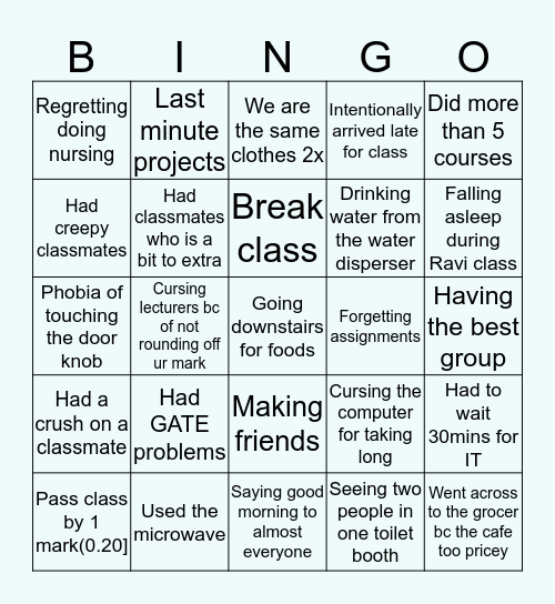 COSTAAT BINGO SC Bingo Card