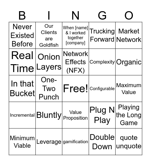 Ericisms Round 2 Bingo Card