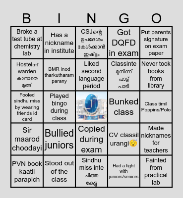 Sciencianzz Bingo Card