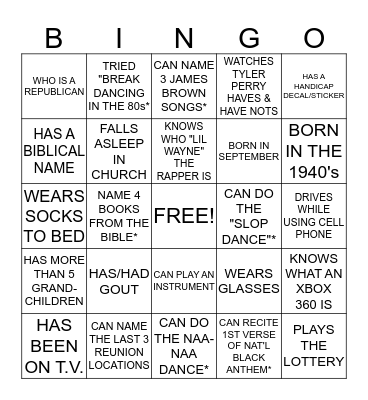 GRIFFIN BINGO Card