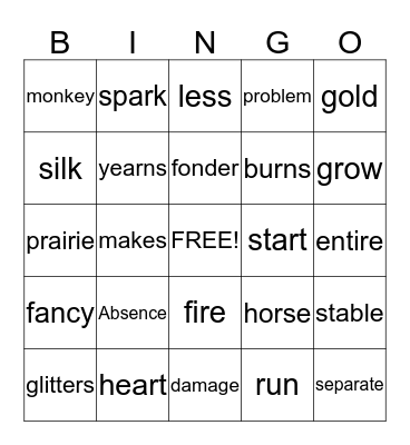 Meital Lasry- Proverbs Bingo Card