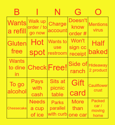 Coronavirus Bingo Card