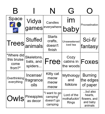 How much do we have in common? Bingo Card