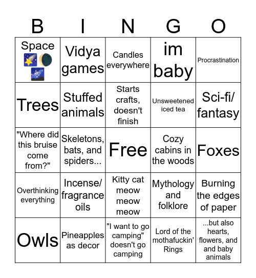 How much do we have in common? Bingo Card