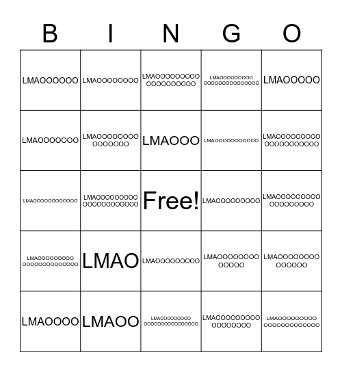 SAI BINGO Card