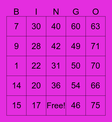 Blazing Super Spin Bingo Card