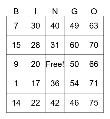 Blazing Super Spin Bingo Card