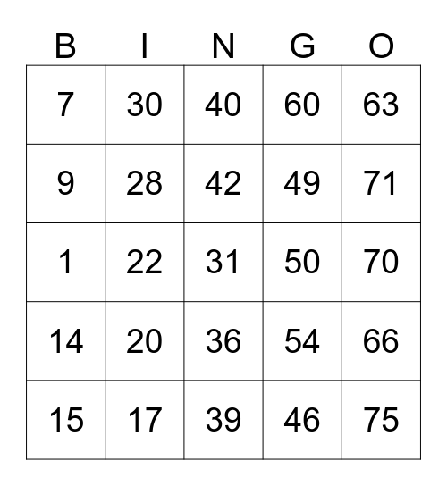 Blazing Super Spin Bingo Card