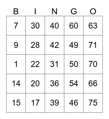 Blazing Super Spin Bingo Card