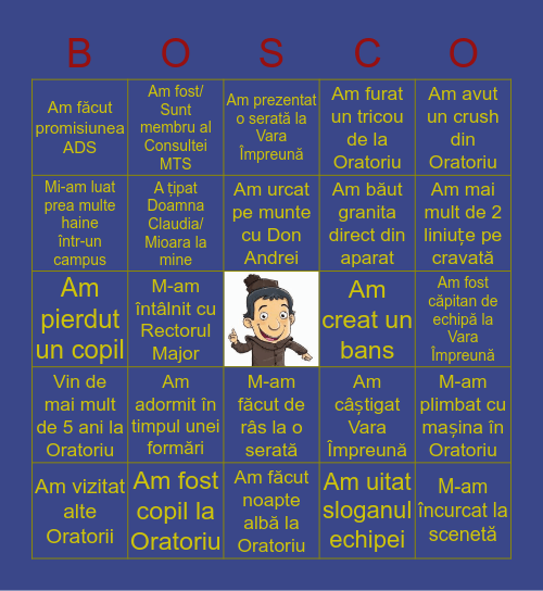 Bingo Don Bosco Bingo Card