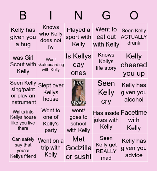 Kelly Bingo Card