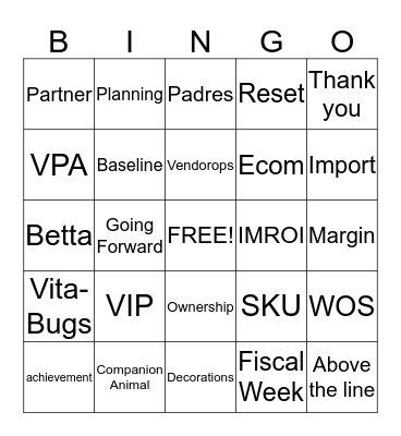 July Companion Animal Meeting Bingo Card