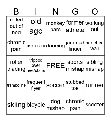 OIC BINGO Card
